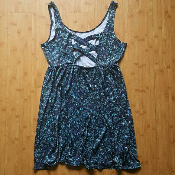 💀Hot Topic Sugar Skull Skater Dress💀 - Picture 5 of 5